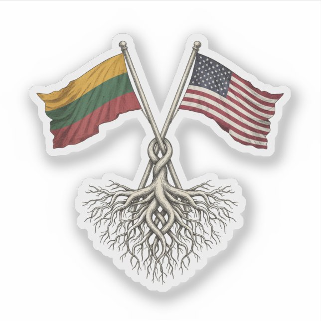 Adesivo Lithuanian-American (Frente)