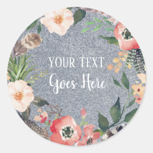 Adesivo Lítio Floral De Fios De Vintagem Do Produto Fabri