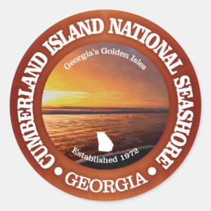 Adesivo Litoral do nacional da ilha de Cumberland
