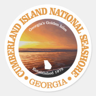 Adesivo Litoral do nacional da ilha de Cumberland