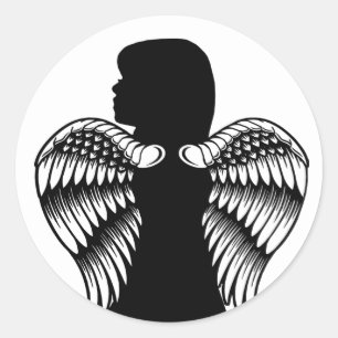 Adesivo Little Angel Child Silhouette Fantasy art