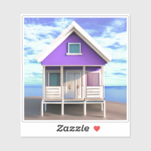 Adesivo Little Beach Shack na areia