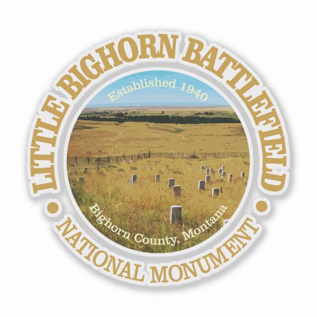 Adesivo Little Bighorn Battlefield (NM) (Frente)