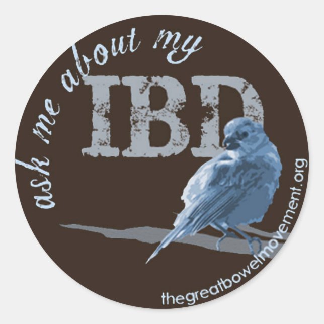 Adesivo Little Birdie pergunta sobre o IBD (Frente)