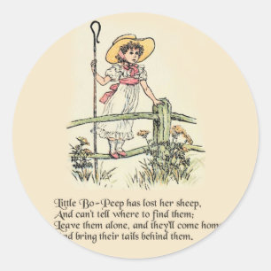 Adesivo Little Bo-Peep: Clássico Kate Greenaway Berçário