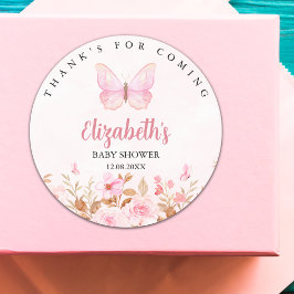 Adesivo Little Butterfly is on the Way, Baby Shower 