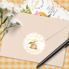 Adesivo Little Cutie Baby Shower Classic Round Sticker