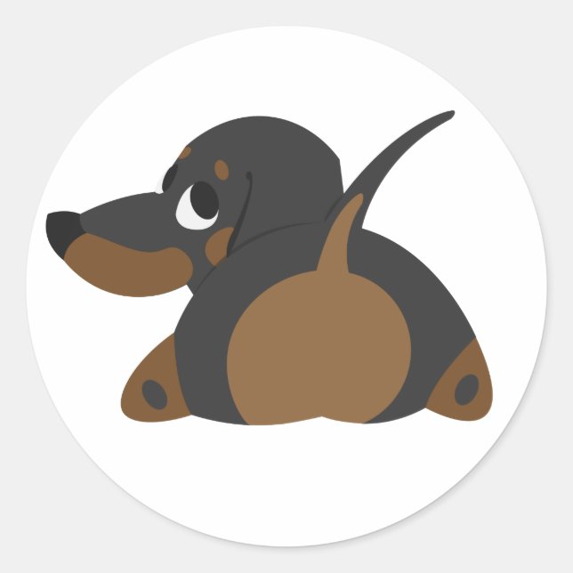 Adesivo Little Dachshund (Frente)