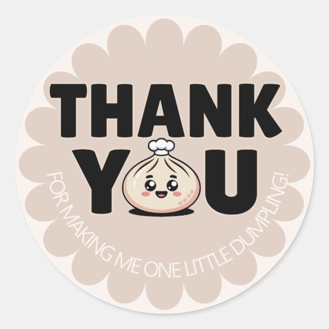 Adesivo Little Dumpling Girl 1st Birthday (Frente)