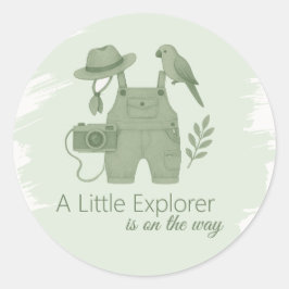 Adesivo Little Explorer Is On The Way Baby Shower
