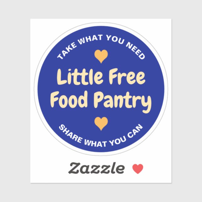 Adesivo Little Free Food Pantry Take What You Need (Folha)