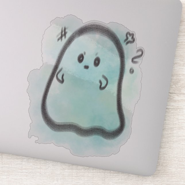 Adesivo Little ghost is angry  (Detalhe)