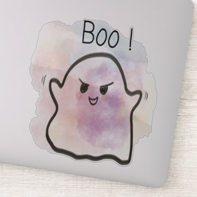 Adesivo Little ghost shouts Boo (Detalhe)