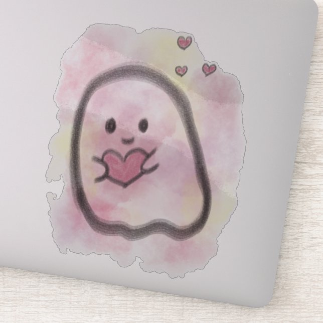 Adesivo Little ghost with heart  (Detalhe)