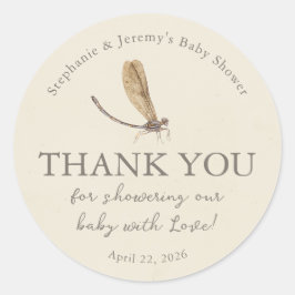 Adesivo Little Love Bug Baby Shower Classic Round Sticker