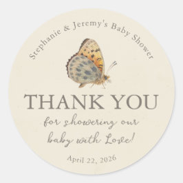 Adesivo Little Love Bug Baby Shower Classic Round Sticker