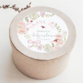 Adesivo Little Love Bug Wildflower Baby Shower Thank you