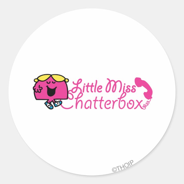 Adesivo Little Miss Chatterbox | Letra por cabo telefônico (Frente)