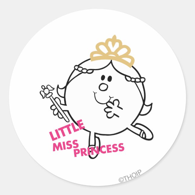 Adesivo Little Miss Princesa | Letra rosa (Frente)