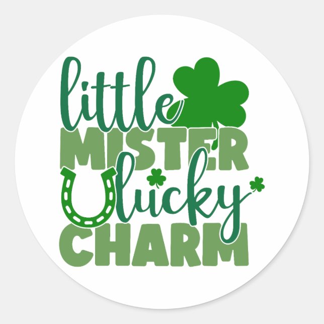 Adesivo Little Mister Lucky Charm 🍀 ✨ (Frente)