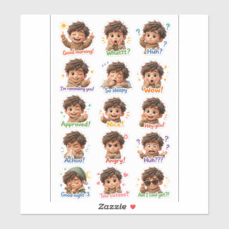 Adesivo Little Moodster – Pacote de Stickers de Menino Chi