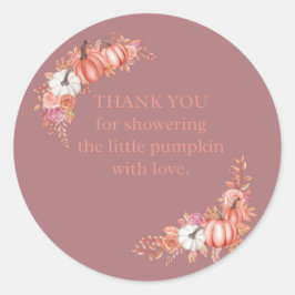 Adesivo Little Pumpkin Baby Shower Thank You Sticker