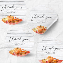 Adesivo Little Pumpkin Fall Picnic Baby Shower