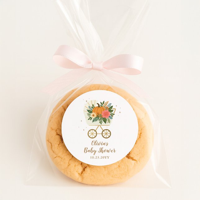 Adesivo Little Pumpkin Girl Baby Shower (Criador carregado)