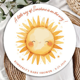 Adesivo Little Ray of Sunshine Boho Sun Cute Baby Shower