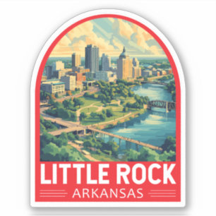 Adesivo Little Rock Arkansas Viagem Art Emblem