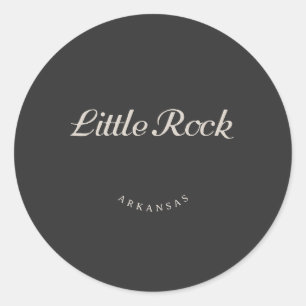 Adesivo Little Rock Arkansas White Font