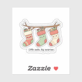 Adesivo Little Socks Big Surprises Christmas Sticker