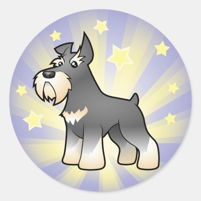 Adesivo Little Star Schnauzer (Frente)