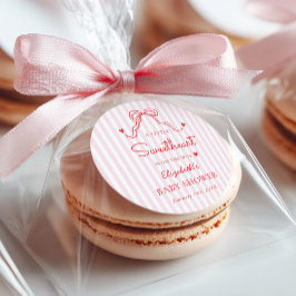 Adesivo Little Sweetheart Bow Valentine's Baby Shower