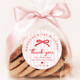 Adesivo Little Sweetheart Pink Red Valentines birthday 