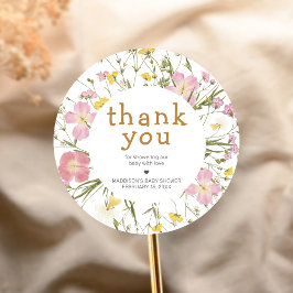 Adesivo Little Wildflower Boho Baby Shower