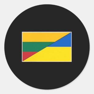 Adesivo Lituânia Ucrânia Bandeira Lituano Ucraniano Nação