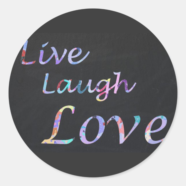 Adesivo Live Laugh Love (Frente)