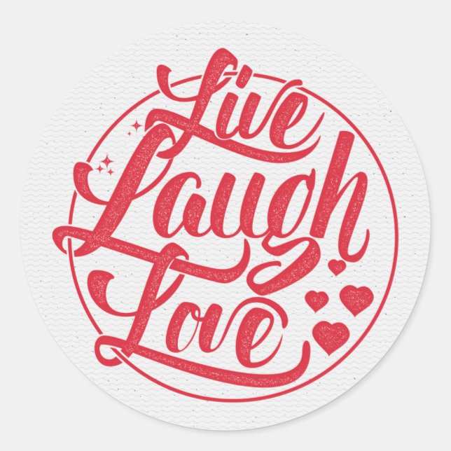 Adesivo Live Laugh Love (Frente)