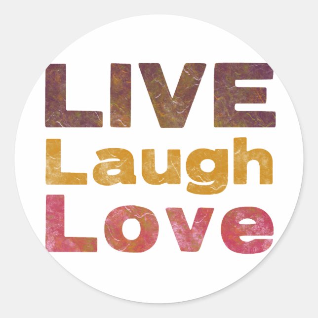 Adesivo Live Laugh Love (Frente)