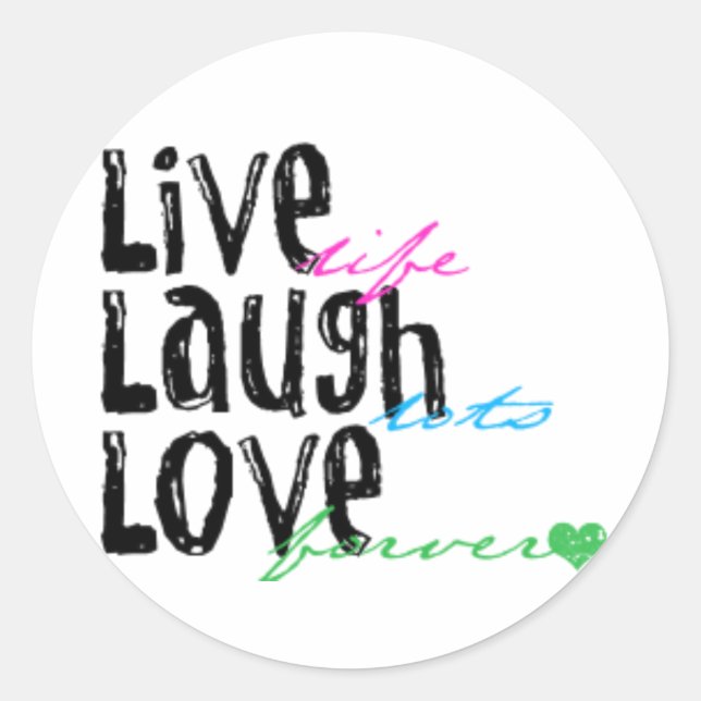 Adesivo Live Laugh Love (Frente)