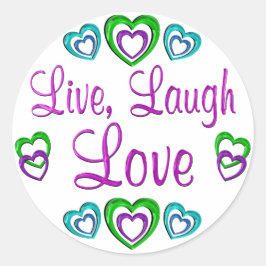 Adesivo Live Laugh Love