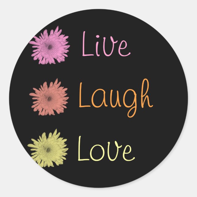 Adesivo Live Laugh Love (Frente)