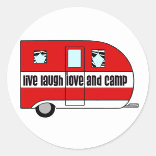 Adesivo Live, Laugh, Love and Camp