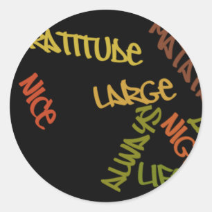 Adesivo Live Life Large Word Art Impressão