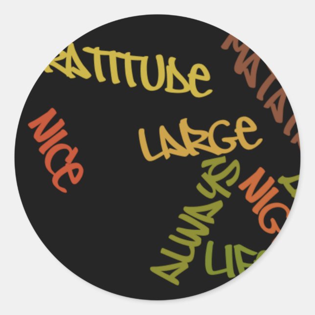 Adesivo Live Life Large Word Art Impressão (Frente)