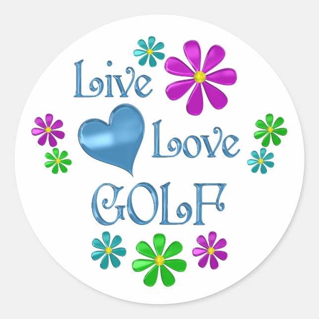 Adesivo Live Love Golf (Frente)