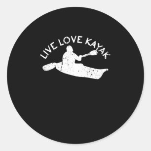 Adesivo Live Love Kayak Removendo Paddle Kayak Canoé Love