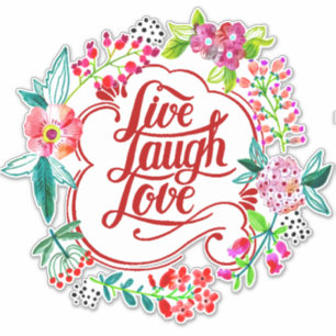 Adesivo LIve ri de amor viciado em flores