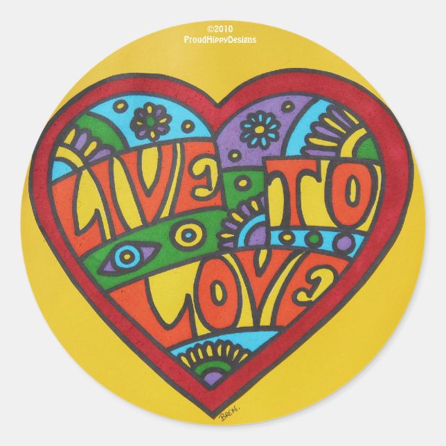 Adesivo Live to Love Sticker (Frente)